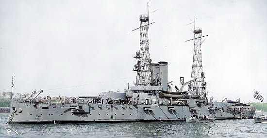 The USS Alabama in 1912. Click for a brief history. The USS Alabama in 1912