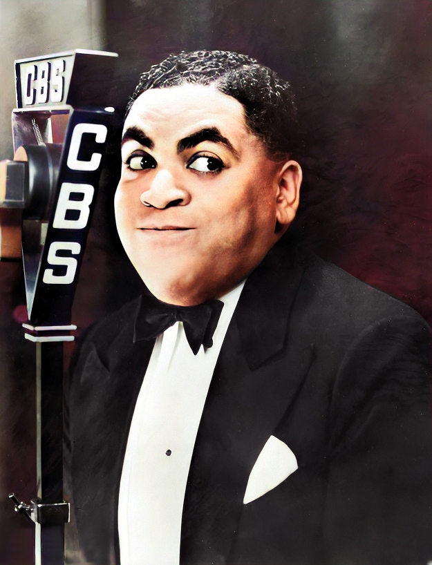 fats waller at a cbs microphone