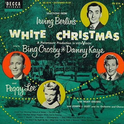 white christmas movie record cover