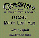 connorized maple leaf rag roll label