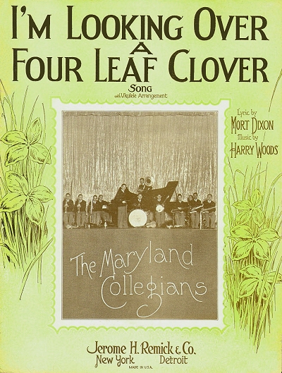 i'm looking over a four leaf clover