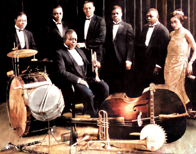 King Oliver's original creole jazz band in 1923